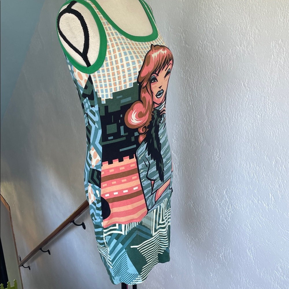 Hayes Womens NWOT Y2K Dead Stock All Over Graphic Print Martini‎ Dress Medium - Picture 4 of 7